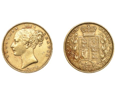Victoria (1837-1901), Sovereign, 1864, die 49 (M 49; S 3853). Some contact marks, otherwise very fine £300-£400