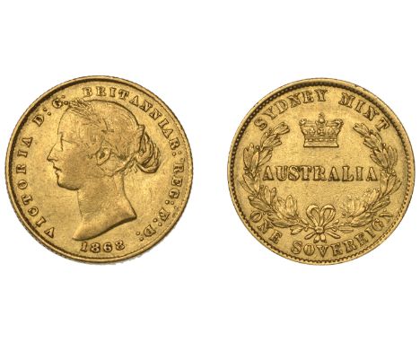 Australia, Victoria, Sovereign, 1868, Sydney (M 373; KM. 4; F 10). About very fine £340-£400