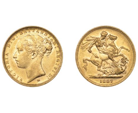 Australia, Victoria, Sovereign, 1887m, young head, St George rev. (M 109; S 3857C). Some minor marks, otherwise about extreme