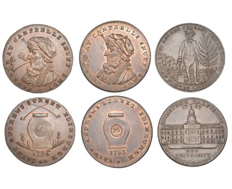 MIDLOTHIAN, Edinburgh, Anderson, Leslie & Co, Halfpenny, 1797, 11.30g/6h (DH 8); Euphame Campbell, Halfpence (2), 1795, 11.38