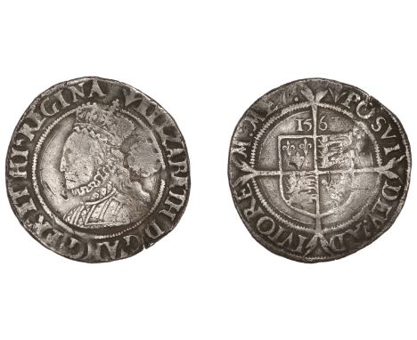 Elizabeth I (1558-1603), Third issue, Sixpence, 1563/2, mm. pheon, bust 3E, reads elizabeth d g ang fr et hi regina, 2.75g/6h