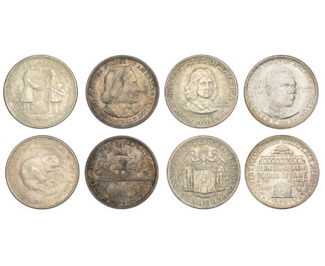 United States of America, Half-Dollars (4), 1892 Columbian Exposition, 1934 Maryland Tercentenary, 1936 Albany, 1951 Booker T