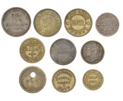 Miscellaneous Tokens and Checks, GLOUCESTERSHIRE, Bristol, Samuel Burman, copper, 23mm (W 1235), Llewellins Machine Co, brass