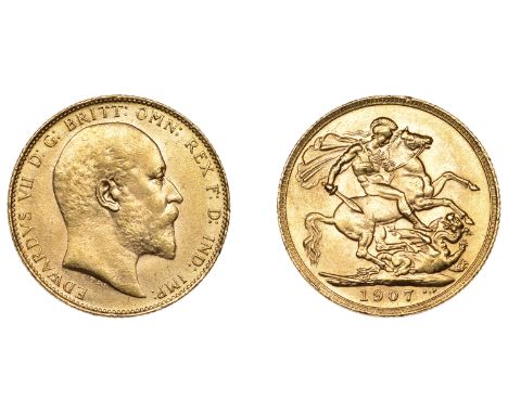Edward VII (1901-1910), Sovereign, 1907 (M 179; S 3969). Extremely fine £300-£400