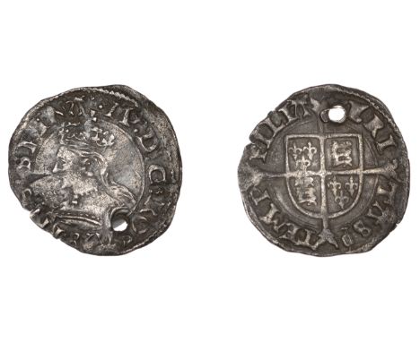 Mary (1553-1554), Penny, mm. pomegranate, rev. veritas temp filia, wire-line inner circles, 0.43g/7h (N 1962; S 2494). Unobtr