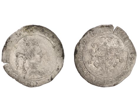 Elizabeth I (1558-1603), First issue, IRELAND, Edward VI, Shilling, mdlii, mm. harp, obv. countermarked with greyhound behind