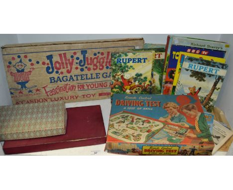 Toys & juvenalia - a Merit Toy Remote Control Driving Test, boxed; a Jolly Juggler Bagatelle Game, boxed; a Windsor & Newton 