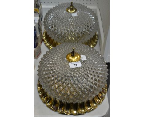 Lighting - a pair of Art Deco light fixtures c 1930