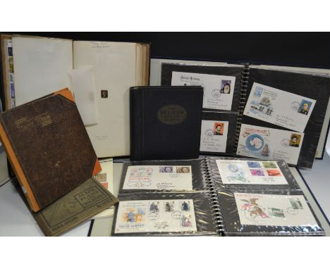 Stamps - an early 20th century stamp album containing one penny black and various penny reds, other stamps throughout the wor