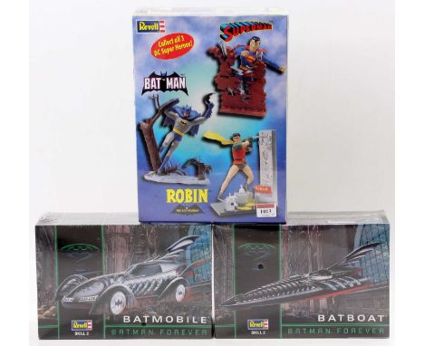 A collection of Revell boxed plastic kits to include a 1/8 scale Batman Retro Classic plastic kit, together with a No. 6720 B