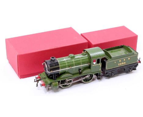 1929-31 Hornby No.1 Special loco &amp; tender, 0-4-0, LNER green 2694 on small numberplate, white boiler bands, ‘LNER 2694’ o