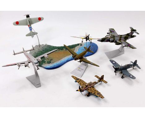 One tray containing a collection of mixed scale Corgi Aviation Archive and similar model aircraft