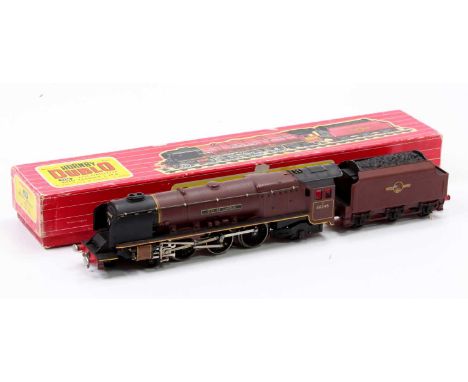 Hornby-Dublo 4-6-2 loco &amp; tender converted from 2 to 3-rail ‘City of London’ BR maroon, some light tarnishing to boiler h