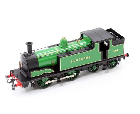 ACE O Gauge modern issue 0-4-4 Tank Loco Southern lined green Class M7 No.104, 3-rail electric, boxed with leaflet