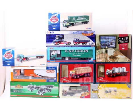 Corgi Toys modern issue boxed model group of 11 with examples including No. CC12111 Renault Step Frame Box Trailer "TNT", No.