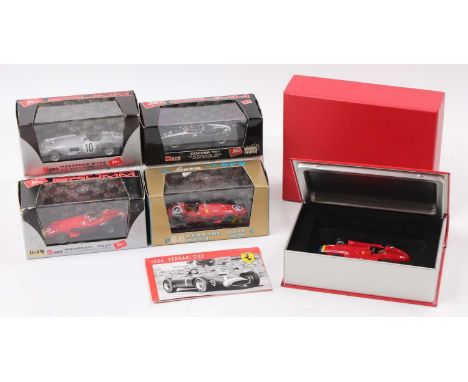 A collection of five various boxed 1/43 scale Formula One Racing World Championship winning cars 1955 - 1959 by Brumm, Oro an