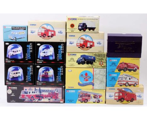 16 Corgi Classics modern issue diecast comprising mostly emergency vehicles, with examples including No. CC07407 Land Rover A