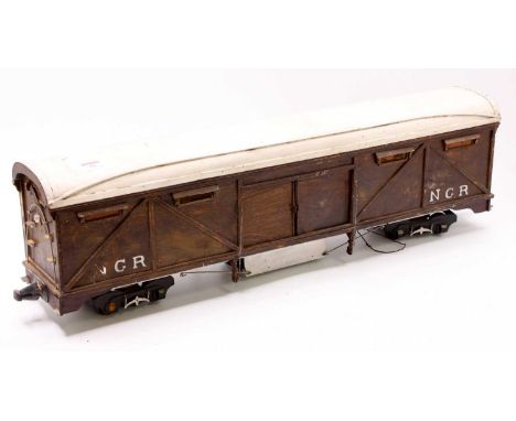 A set of four 2½" gauge Nigerian Railway coaches, circa 1920s, to go with a Bassett Lowke model locomotive The Emir of Zaria,