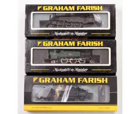Graham Farish N Gauge Boxed Locomotive Group, 3 examples to include 372-527 4MT Tank No.80038 Locomotive, a No.6115 Graham Fa