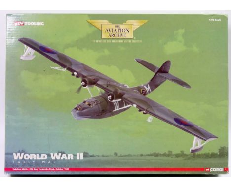 A Corgi Aviation Archive No. AA36101 1/72 scale diecast model of a WWII Catalina Mk2A 1941 aircraft, housed in the original b