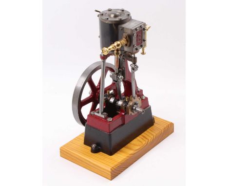 Stuart Turner No.1 vertical steam engine, with 2" bore x 2" stroke, single cylinder with drain cocks, displacement lubricator
