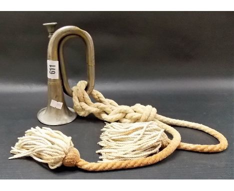Small silver plated bugle