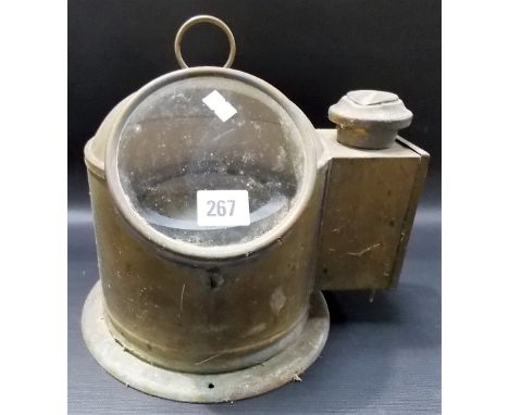 Brass cased binnacle compass
