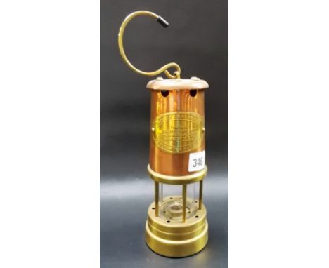 Copper & brass miners lamp by British Coal Company Wales UK for Aberaman Colliery Serial No. 143163