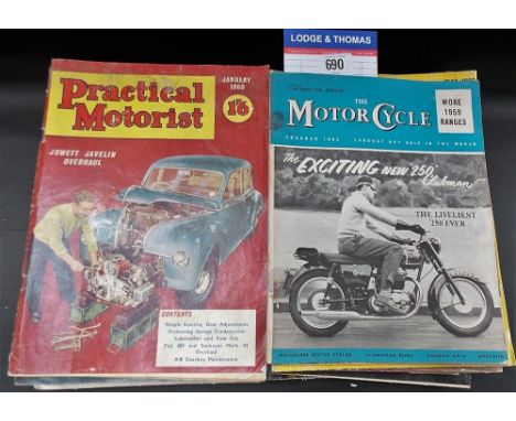 Collection of vintage automobile & motorcycle magazines