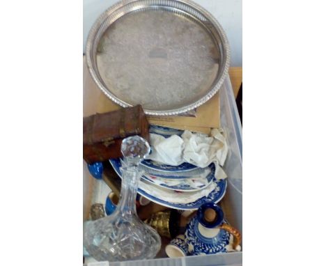 Assorted items to include a Ships Decanter and Musical Trinket Box etc