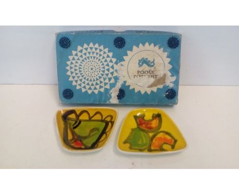 Boxed Pair of Poole Pottery Small Dishes