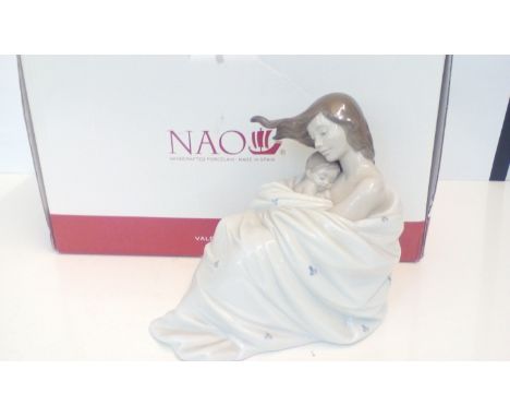 Large Nao Figure of a Lady and a Baby with Original Box