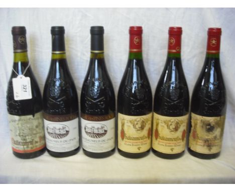 Six bottles of Chateauneuf-du-Pape, to include: four 1996 and two 1990 vintage.