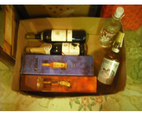 Smirnoff Red Vodka, 75cl, 37.5% vol., together with Southern Comfort, 70cl, 40% vol., to bottles of Metaxa (in original boxes