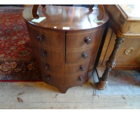 A late Victorian bow front commode.