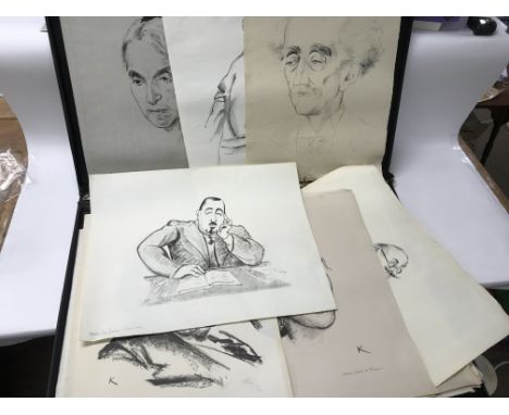 A folio containing 26 limited edition prints by Edmond Xavier Kapp comprising the following titles: The Nations at Geneva, Sp
