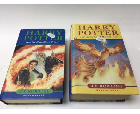 Two first edition Harry Potter The order of the Phoenix and the half blood prince with misprints on page 4 and page 99 - NO R