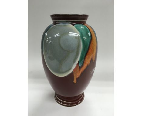 A modern design Poole Vase with abstract pattern, approx 24cm.