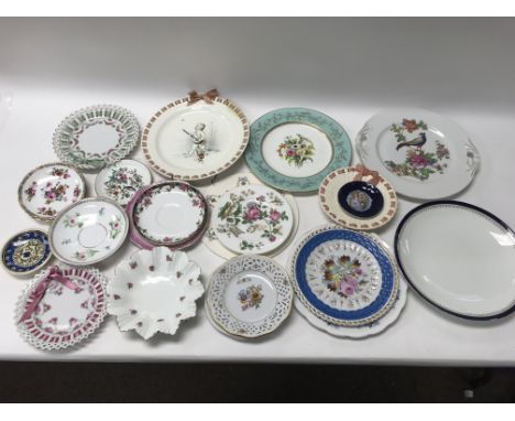 A collection of ceramic plates.