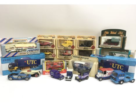 A collection of boxed and unboxed model vehicles to include boxed Lledo, Corgi, Burago and Matchbox. - NO RESERVE