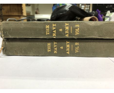 A lot of books titled "The army and navy" volumes 2 and 3. - NO RESERVE
