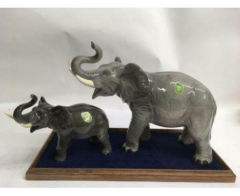 Two Melbaware ceramic elephants.NO RESERVE