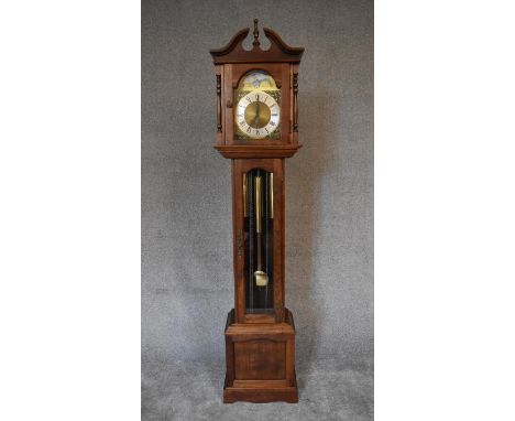 A Georgian style mahogany eight day longcase clock. H.180 x 41 x 25cm 