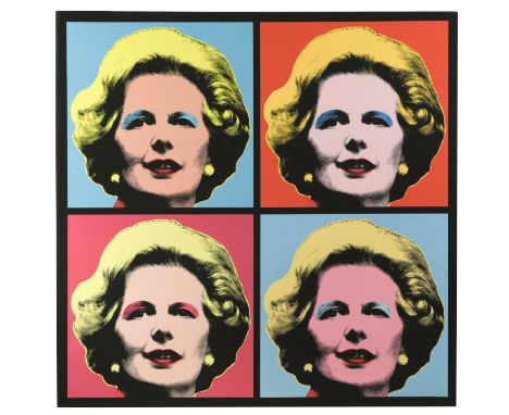 After Andy Warhol   Margaret Thatcher, four studies indistinctly signed, numbered 2/99 and dated 25/5/06 to the reverse print