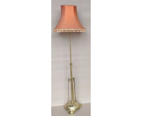 Brass telescopic standard lamp.