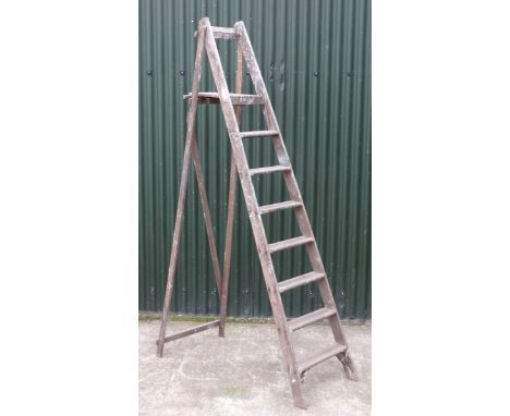 Old wooden step ladder.