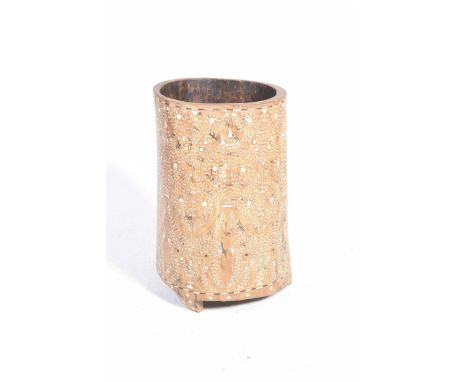 Bone inlaid Anglo-Indian style wooden planter.