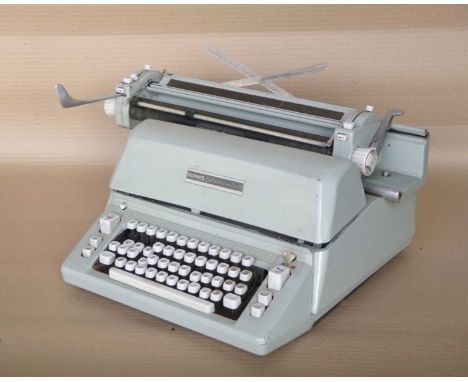 Large grey 'Hermes' typewriter.