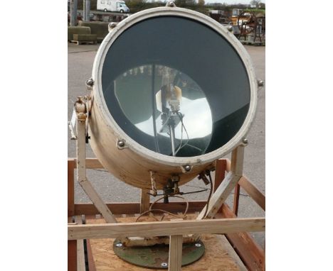 Large ships cast metal search light. 