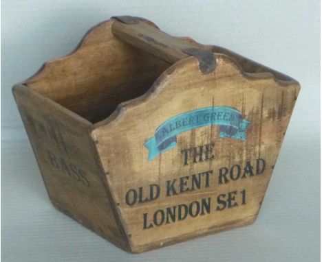 A group of assorted small wooden vintage style trug crates, with painted lettering, 19x25x16cm. (6)